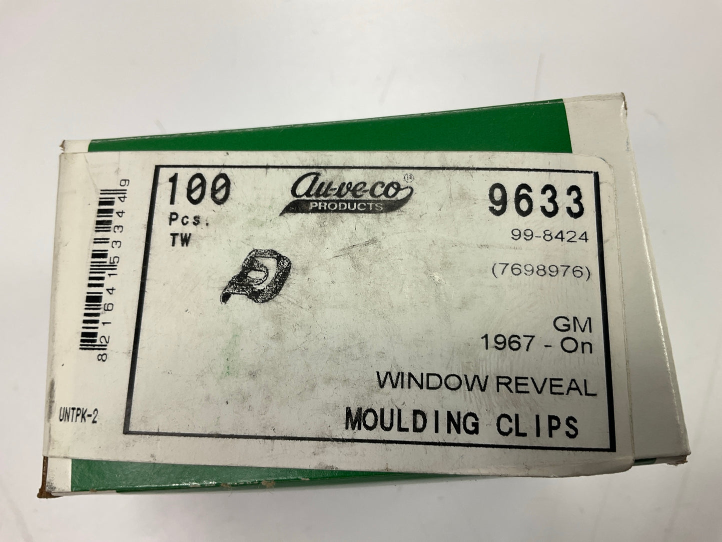 Auveco 9633 Window Reveal Moulding Clips For GM And Ford Qty 100