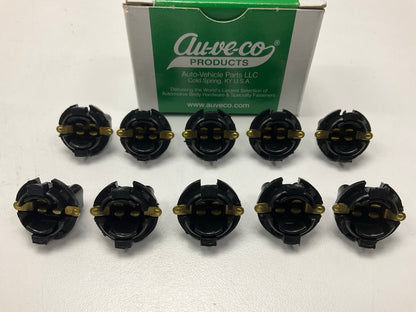 (10) Auveco 9905 Instrument Panel Lamp Sockets 5/8'' Hole