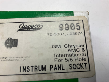 (10) Auveco 9905 Instrument Panel Lamp Sockets 5/8'' Hole
