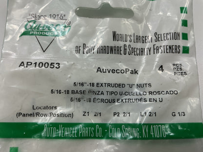 (16) Auveco AP10053 5/16''-18 Screw Size Panel Range .025''-.150'' Center Hole