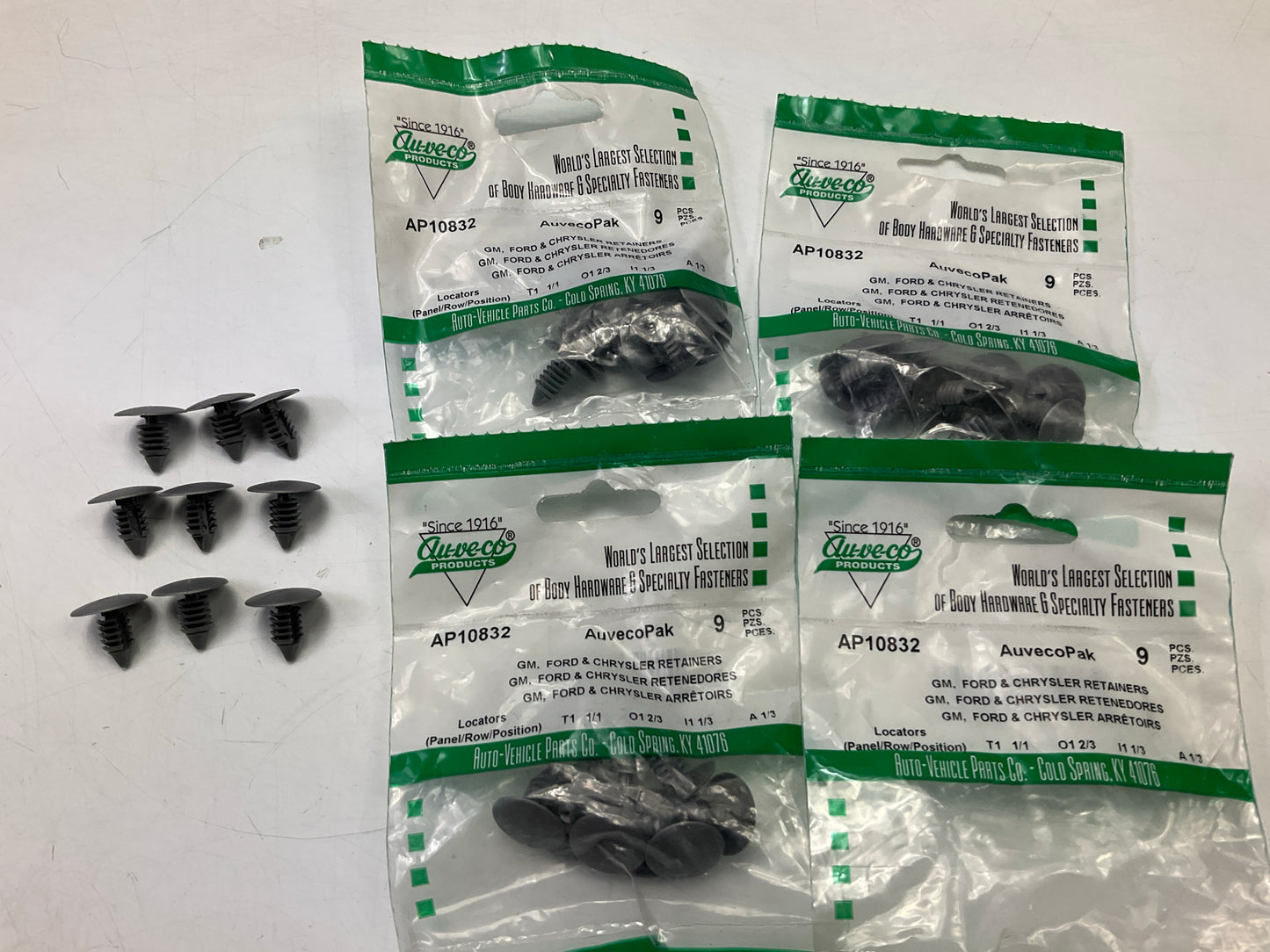 (36) Aucveo AP10832 Fender & Bumper Shield Retainer Clips For Chrysler, GM, Ford