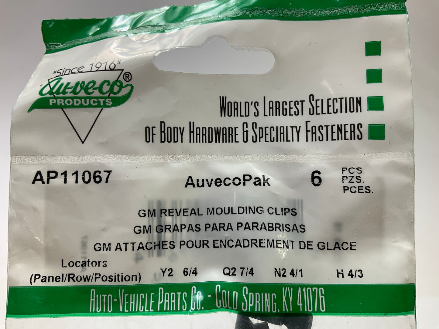 Auveco AP11067 Window Reveal Moulding Clips GM And Ford Qty 26