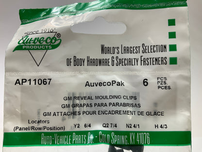 Auveco AP11067 Window Reveal Moulding Clips GM And Ford Qty 26