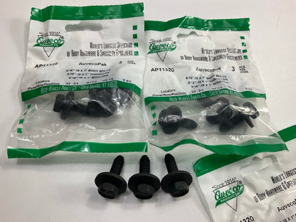 (9) Auveco AP11320 Screw 5/16''-18 X1'' Hex SEMS Bolt, 1/2'' Hex 7/8'' Washer O.D.