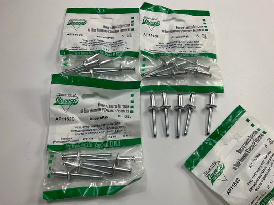 (20) Auveco AP11620 Window Regulator Peel Type Rivet 1/4 Dia. 1/32 Grip