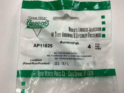 Auveco AP11625 Extruded U-Nut, For M4-.7 Screw Qty 24