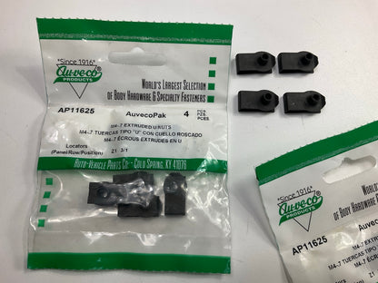 (8) Auveco AP11625 Extruded U-Nut, For M4-.7 Screw