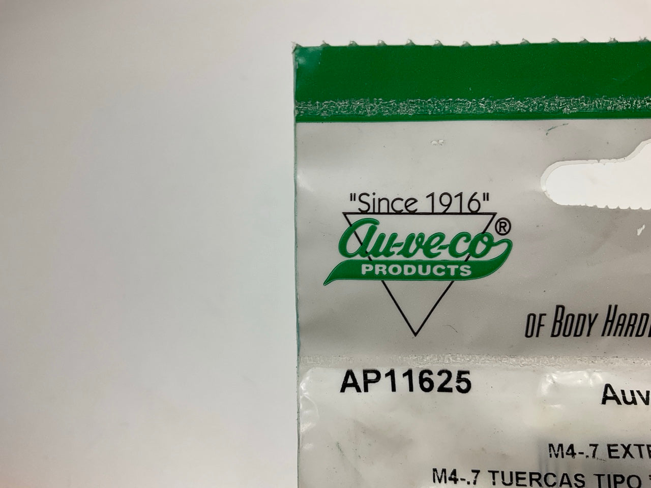 (8) Auveco AP11625 Extruded U-Nut, For M4-.7 Screw