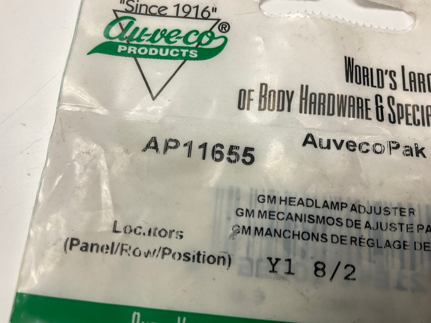 (6) Auveco AP11655 GM Headlight Head Lamp Adjuster Screws