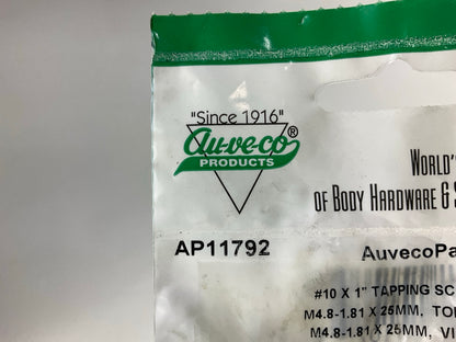 Auveco AP11792 Phillips Oval Head Sems Tapping Screw 10 X 1'' Qty 63