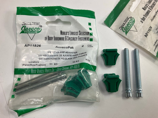 (4) Auveco AP11826 1/4''-28 X 2'' Headlight Adjusting Screw & Nut