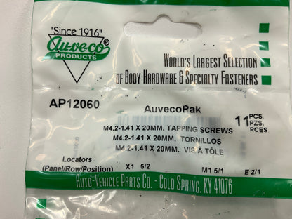 Auveco AP12060 Tapping Screw M4.2-1.41 X 20mm, Head 11mm Washer Head  Qty 77