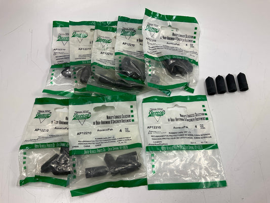 Auveco AP12210 Rubber Vacuum Cap Black For 3/8'' OD Tubing Qty 32