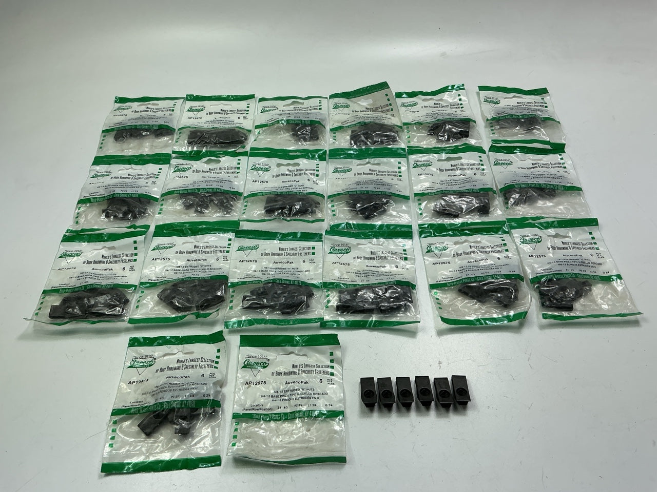 Auveco AP12575 Extruded U-Nut M6-1.0 Screw Size Phosphate Qty 120
