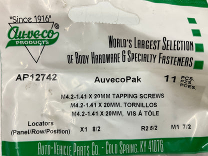 Auveco AP12742 M4.21.41x20mm Hex Head Sems Tapping Screws Qty 121