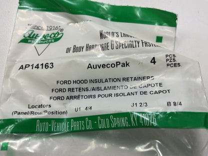 (12) Auveco AP14163 Hood Insulation Retainer Ford 1975- Up
