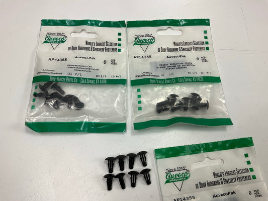 Auveco AP14355 Retaining Clip Bumper Seal Panel Retainer Plastic Qty 24