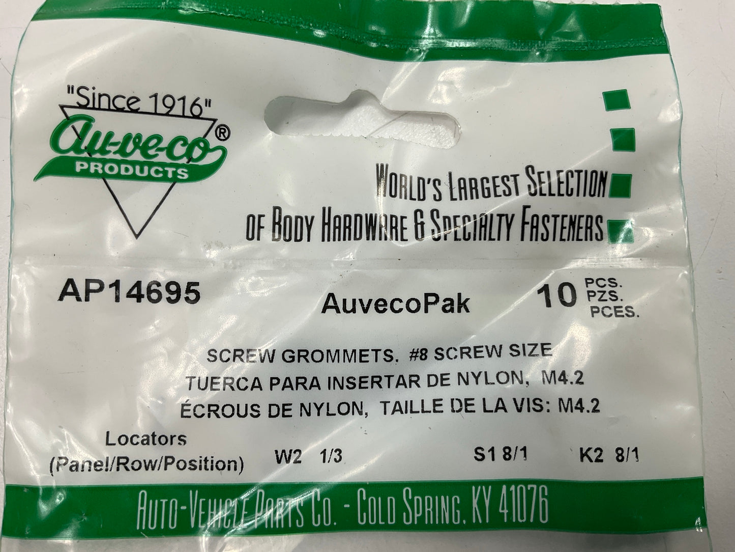 (50) Auveco AP14695 Screw Grommet 16mm Head Diameter 17mm Length