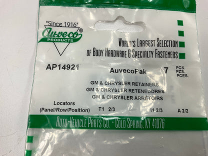 Auveco AP14921 Door Weatherstrip Retainer Gm 1974-UP Ram 1994-Up Qty 42