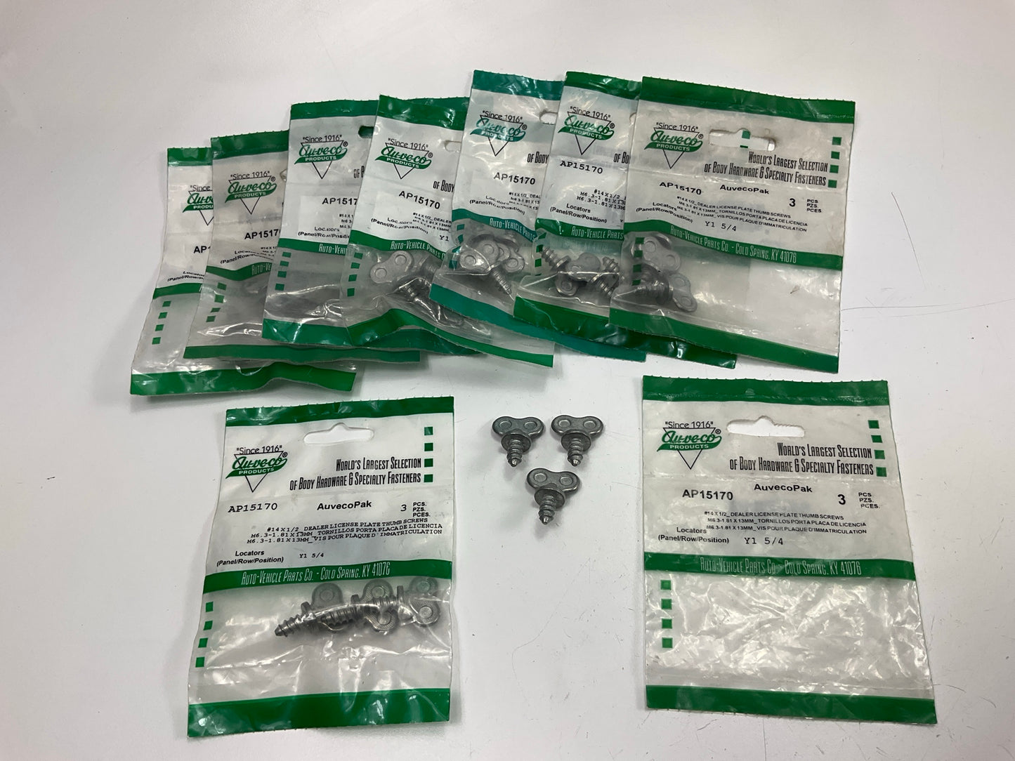 Auveco AP15170 #14 X 1/2 LINCENSE PLATE THUMB SCREWS Qty 27
