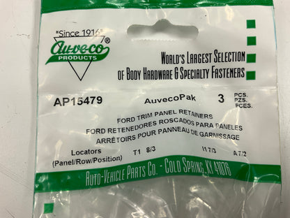Auveco AP15479 Interior Trim Retainer Nylon Clip Fastener Qty 120