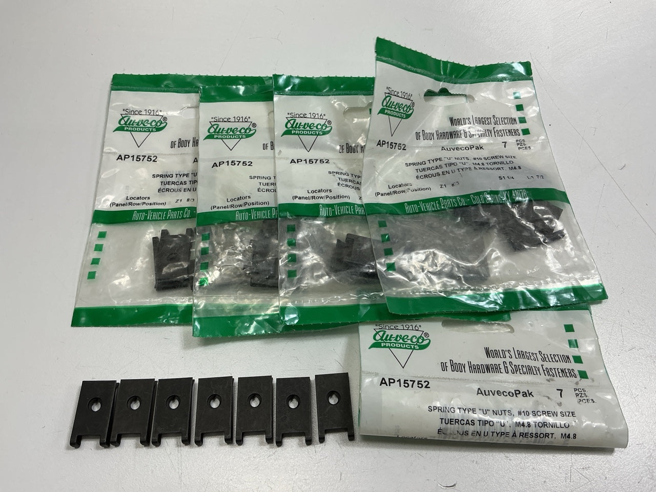 Auveco AP15752-35 U-Nut #10 Screw Size Panel Range: .025''-.150''  9/16'' Edge