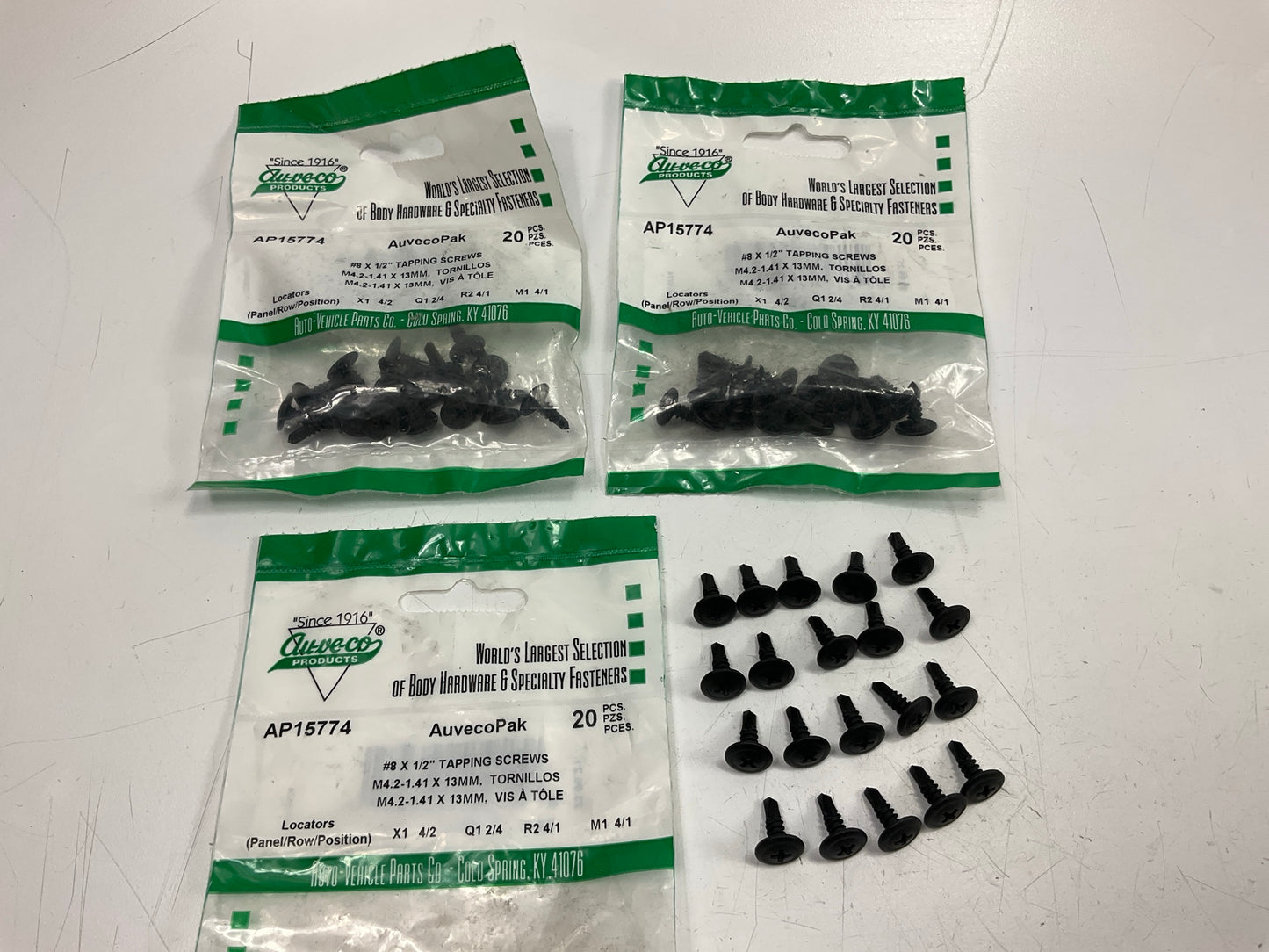 Auveco AP15774 Phillips Washer Head With Teks Point 7/16'' Washer Head O.D Qty 60