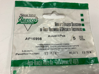 Auveco AP15998 Hood Insulation Retainer Honda Prelude 1985- Up
