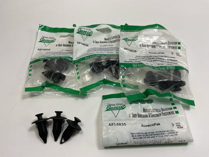 (12) Auveco AP16835 Push-Type Retainer, 27/32'' Head