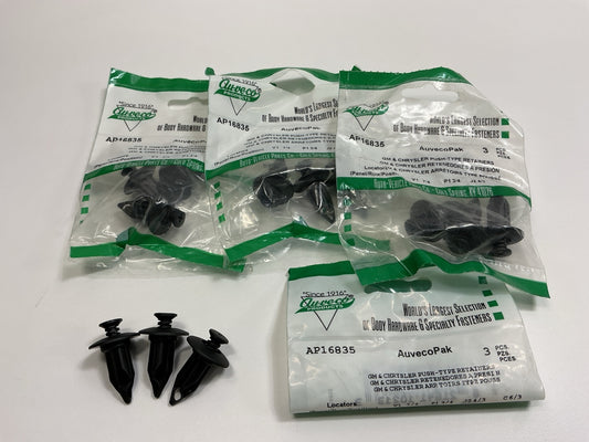 (12) Auveco AP16835 Push-Type Retainer, 27/32'' Head