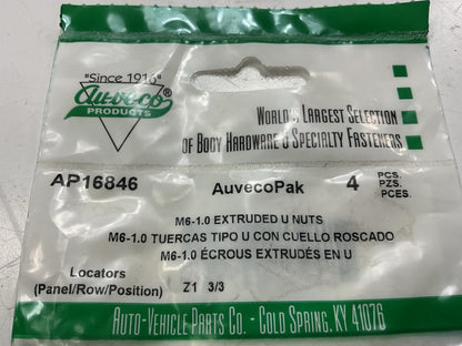 40 Pcs - Auveco AP16846 Extruded U-Nut M6-1.0 Screw Size