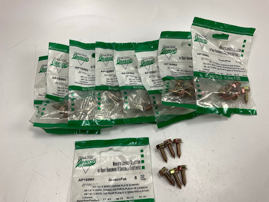 Auveco AP16960 License Plate Screws M6- 1.81 X 20MM Qty 54