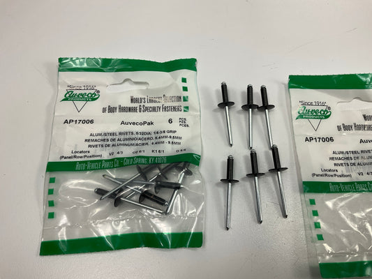(12) Auveco AP17006 Aluminum Rivet 5/32'' Diameter 1/4''-3/8'' Grip