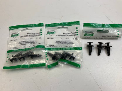 Auveco AP17057 Molding Retainer Clips, Replaces Honda 90505-SM4-003 - 9 PACK