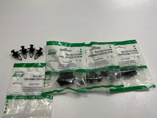 (16) Auveco AP17472 Nylon Bumper Fascia Retainers Head 20mm Stem Length 20mm