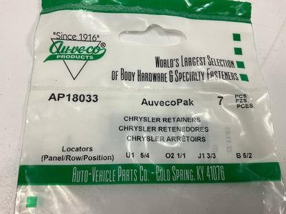 (126) Auveco AP18033 Front Door Weatherstrip Retainer Replaces 21077575 4696129