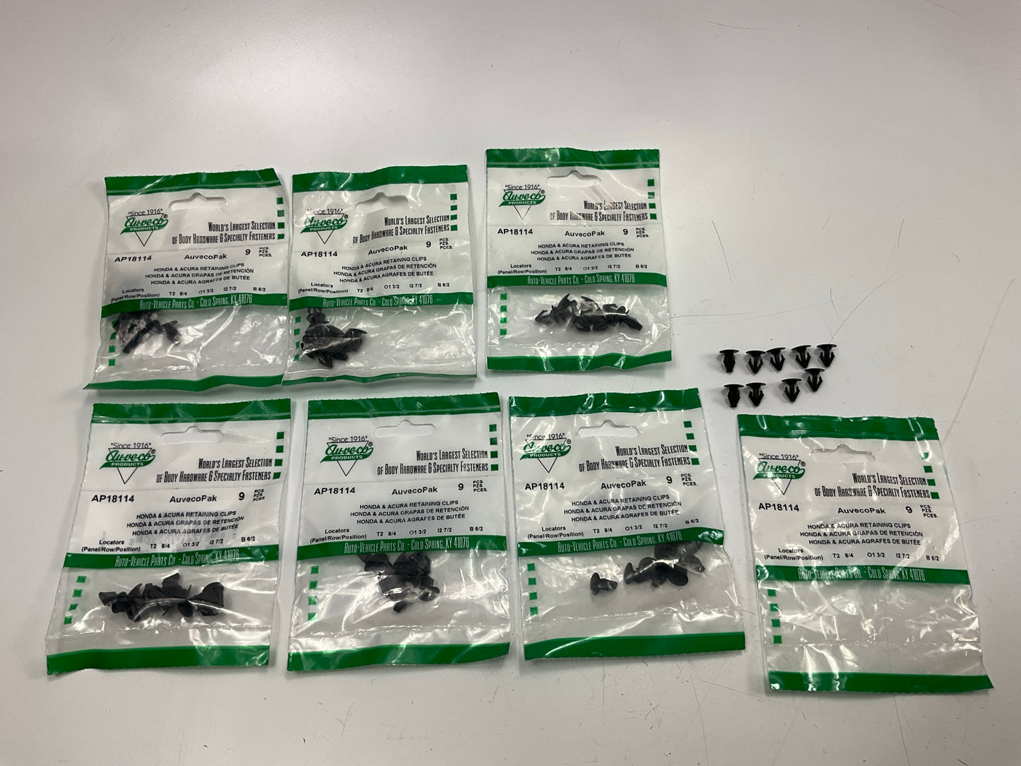 Auveco AP18114 Hood Insulation Retaining Clip Retainer Rivet Qty 63