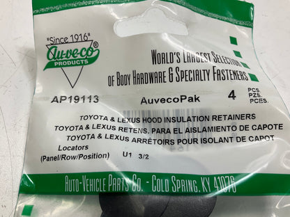 Auveco AP19113 Hood Insulation Retainer, 25mm Head Diameter Qty 100