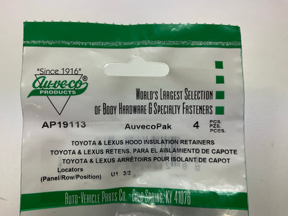 Auveco AP19113 Hood Insulation Retainer Head Dia 25mm Stem: 8mm Qty 44
