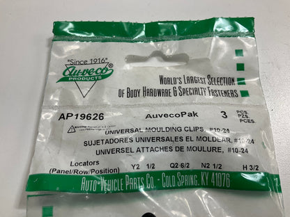 (6) Auveco AP19626 Universal Moulding Fastener, #10-24 X 3/4'' Bolt