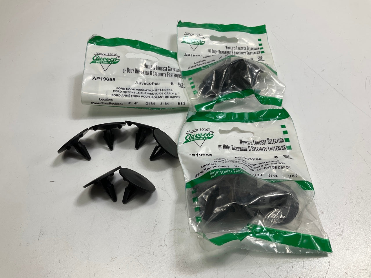(18) Auveco AP19655 Hood Insulation Retainer Ford 1975- Up