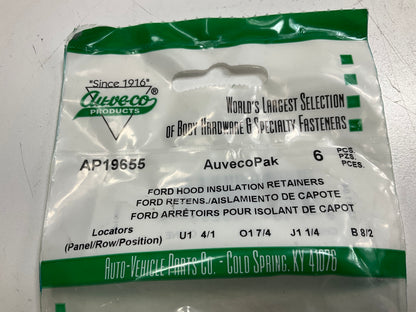 (18) Auveco AP19655 Hood Insulation Retainer Ford 1975- Up