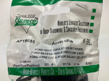 Auveco AP19655 Hood Insulation Retainer Ford 1975- Up Qty 84
