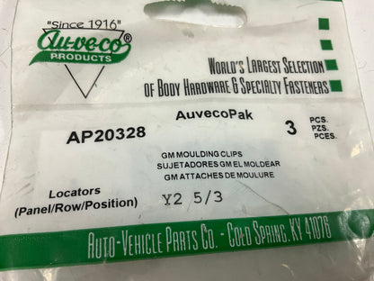 (90) Auveco AP20328 Rocker Panel Moulding Clip 9/16'' Stem 7/16'' Hole # 10443956