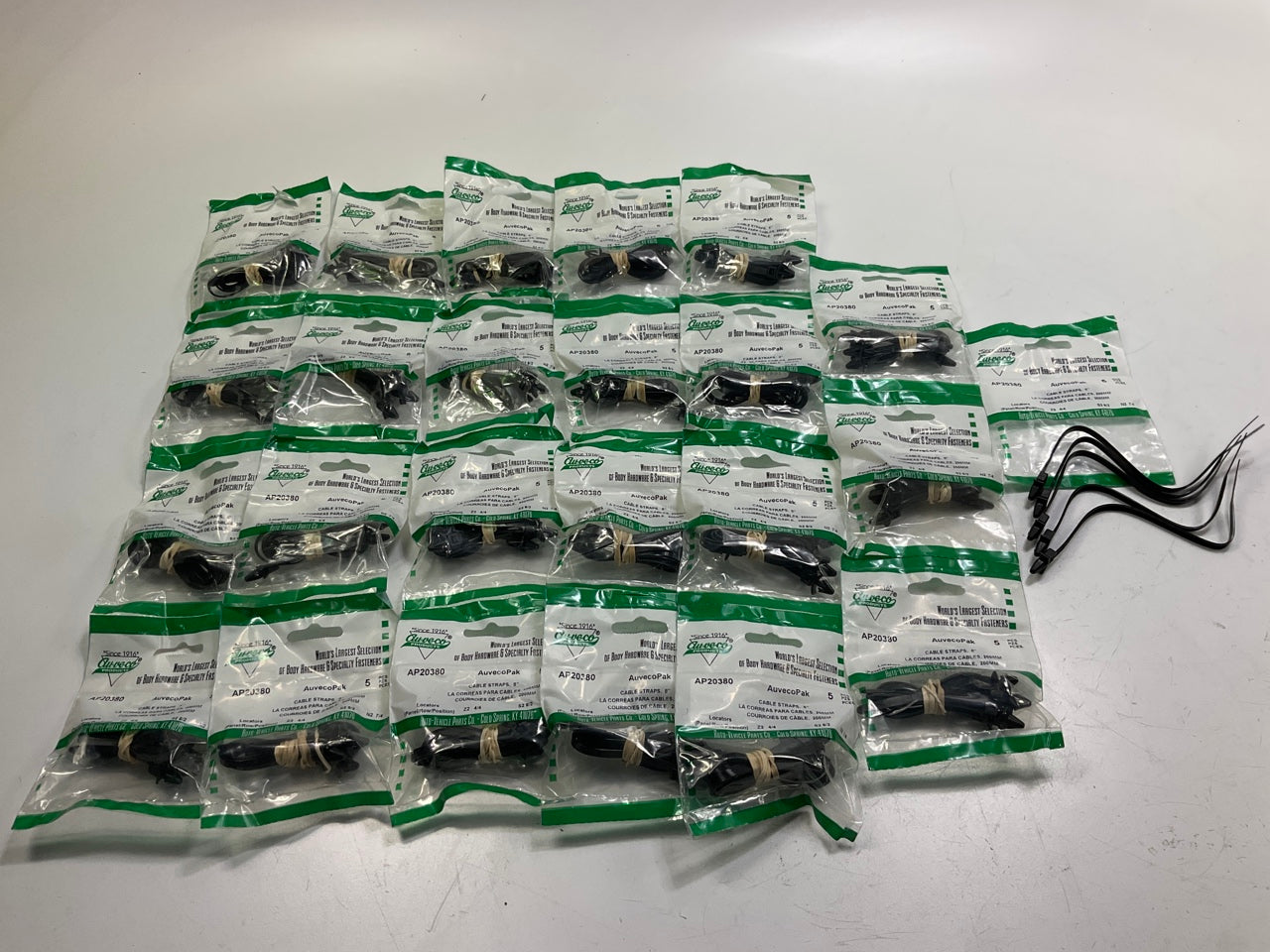 (100) Auveco AP20380 Push Mount Cable Tie For Imports, 200mm X 5mm, 6.3mm Hole