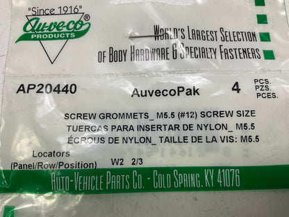 (100 Pcs) - AUVECO Hood / Fender Screw-Grommet  M5.5 (#12) Screw Size.