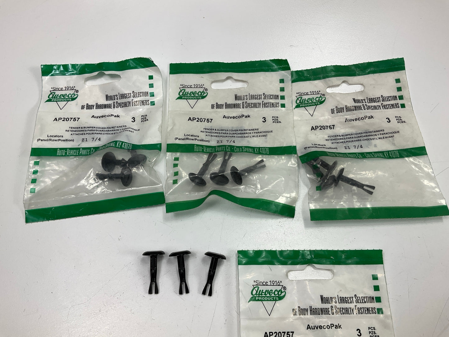 (12) Auveco AP20757 Front Fender Bumper Cover Pin Retainer Replaces 47749-58010