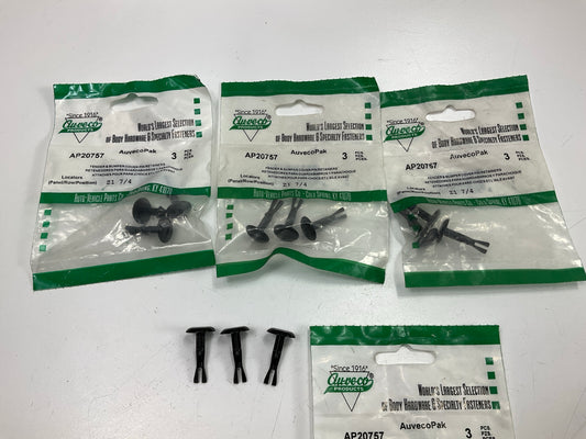 (12) Auveco AP20757 Front Fender Bumper Cover Pin Retainer Replaces 47749-58010
