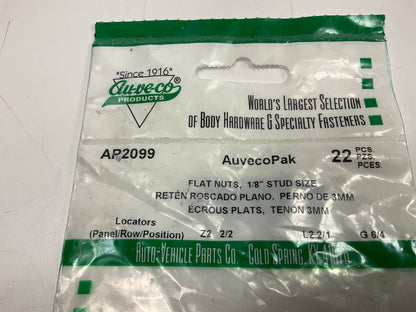 Auveco AP2099 5/16'' X 9/16'' Flat Nut 1/8'' Stud Size Qty 264