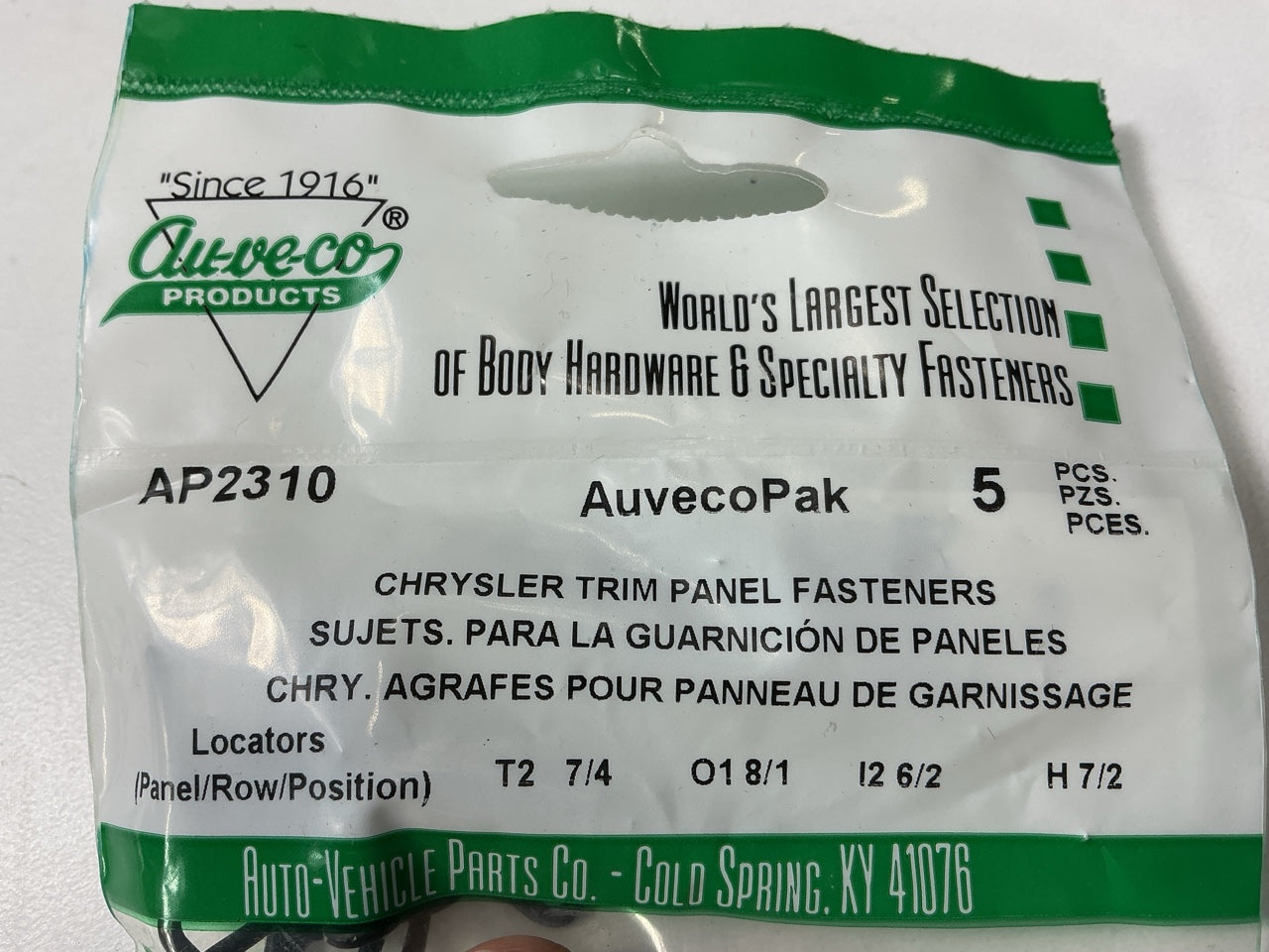 (20) Auveco AP2310 Door Trim Panel Fastener